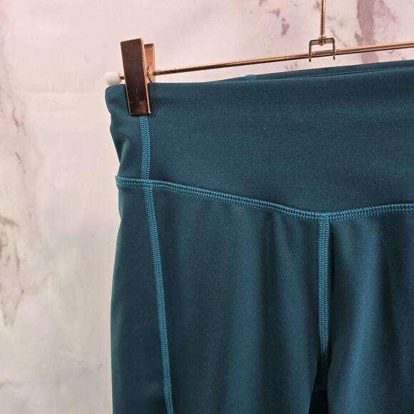 Janji Leggings Womens Small Blue Green Crop High Rise Capri Active Pockets - Picture 2 of 11